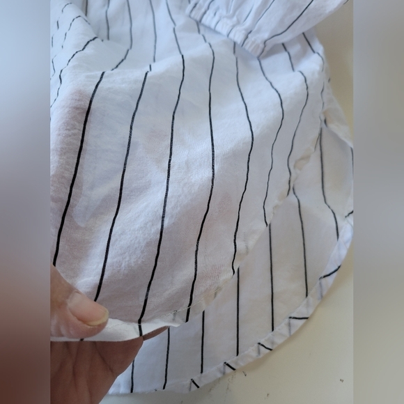 Michael Michael Kors Striped Off-the-shoulder Top White M - Picture 4 of 7